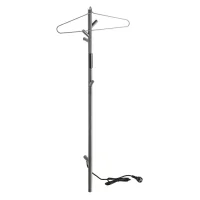 Heated Towel Rail 1180 mm, Bar, 30W, Stainless Steel, Matt, Graphite