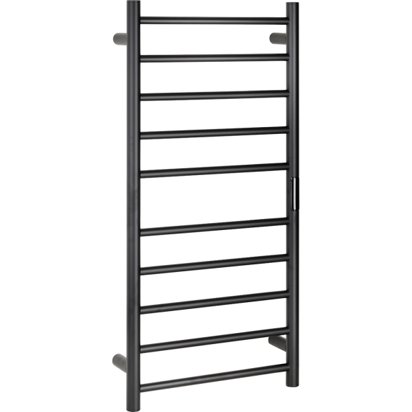 Elektrischer Wandheizkörper 450 × 960 mm, 130 W, Edelstahl Schwarz