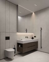 Heated Towel Rail 450 x 960 mm, 130W, Stainless Steel, Black