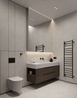 Heated Towel Rail 450 x 960 mm, 130W, Stainless Steel, Black