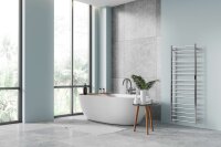 Elektrischer Wandheizkörper 450 × 960 mm, 130 W, Edelstahl Poliert