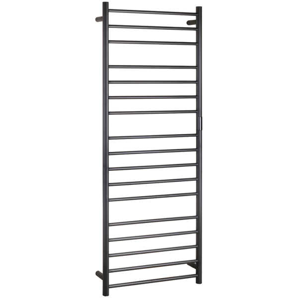 Elektrischer Wandheizkörper 600 × 1680 mm, 285 W, Edelstahl Schwarz