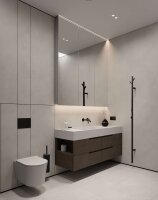 Elektrischer Wandheizkörper 600 × 1680 mm, 285 W, Edelstahl Schwarz