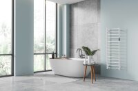 Heated Towel Rail 600 x 1680 mm, 285W, Stainless Steel, White