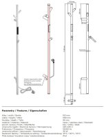 Kleiderbügel für elektrischen Handtuchwärmer, Edelstahl Weiß