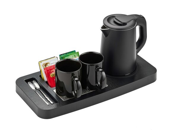 Emberton Courtesy Set Walton mit Hotel Wasserkocher und Ringadapter 0,8 L Schwarz