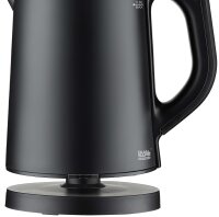 Emberton Bambus Tray Schwarz mit 0,8 L Hotel Wasserkocher Schwarz & Ringadapter