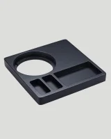 Emberton Bambus Tray Schwarz mit 0,8 L Hotel Wasserkocher Schwarz & Ringadapter