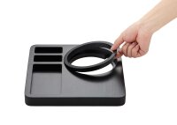 Emberton Bambus Tray Schwarz mit 0,8 L Hotel Wasserkocher Schwarz & Ringadapter
