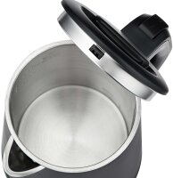 Emberton Bambus Tray Schwarz mit 0,8 L Hotel Wasserkocher Schwarz & Ringadapter