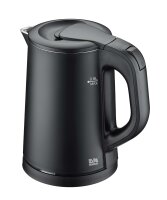 Emberton Bambus Tray Schwarz mit 0,8 L Hotel Wasserkocher Schwarz & Ringadapter