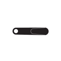 Schuhlöffel 20 cm aus Weizenstrohfasern, Schwarz