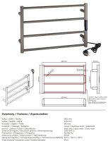 Adapter for Electric Towel Rails, Matt, Graphite