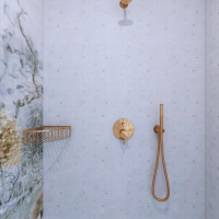 Adapter for Electric Towel Rails, Polished, Copper-Gold