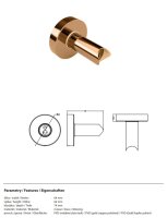 Wandhalterung für Design-Heizkörper, poliert Gold-Kupfer