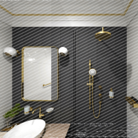 Adapter for Electric Towel Rails, Polished, Gold