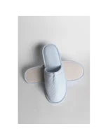 Geschlossene Hotel-Slippers für Herren, Piqué, Blau, 31 cm