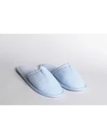 Geschlossene Hotel-Slippers für Herren, Piqué, Blau, 31 cm
