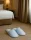 Geschlossene Hotel-Slippers für Herren, Piqué, Blau, 31 cm