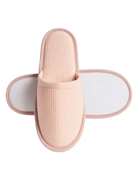 Closed-Toe Hotel Slippers for Women, Piqué Pink, 28.5 cm (EU 40-44)
