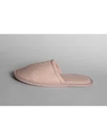 Closed-Toe Hotel Slippers for Women, Piqué Pink, 28.5 cm (EU 40-44)