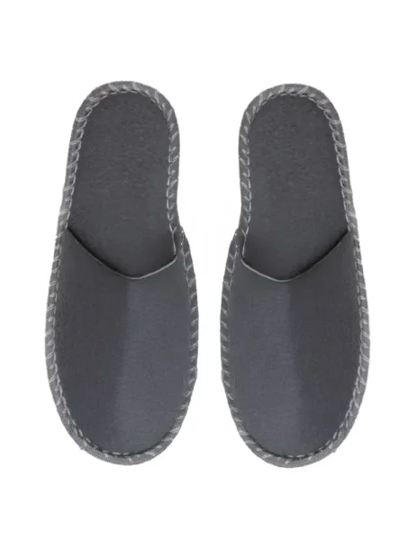 Classic Grey Felt Slippers, Closed - 30 cm (Unisex EU 40-44)