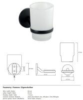 Toothbrush Tumbler with Holder Bozen – Black