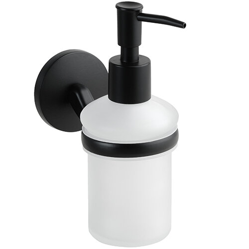 Glas Seifenspender 200 ml Bozen, Schwarz