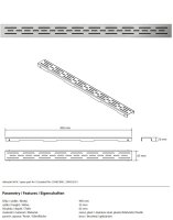 Lineare Duschrinne Abdeckung 1000 mm aus Edelstahl