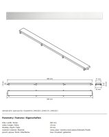 900 mm Duschrinnen-Abdeckung mit Randablauf aus Edelstahl