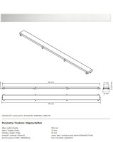 1000 mm Duschrinnen-Abdeckung mit Randablauf aus Edelstahl