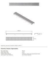 Duschrinnen-Abdeckung Square 500 mm aus Edelstahl