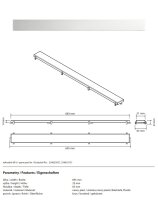 700 mm Duschrinnen-Abdeckung mit Randablauf aus Edelstahl