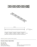 Lineare Duschrinne Abdeckung 500 mm aus Edelstahl