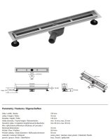 Duschrinne 700 mm Edelstahl Plus