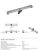 Duschrinne 800 mm, Edelstahl