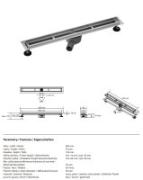 Shower Channel 800 mm Plus – Brushed Stainless Steel