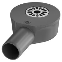 Flachsiphon Ø 50 mm für Duschrinne,...