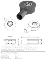 Flachsiphon Ø 50 mm für Duschrinne, Ablaufgarnitur