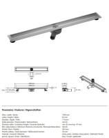 Duschrinne 1000 mm, Edelstahl