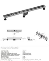 Duschrinne 1000 mm Edelstahl Plus