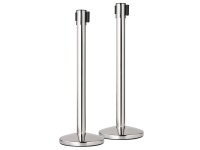 Bremmer Absperrpfosten Set, Polierter Stahl / Schwarzer...