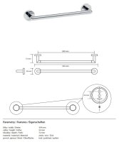 Towel Holder 300 mm – Aurora Collection