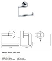 Toilet Paper Holder without Cover - Aurora Collection