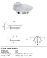 Seifenhalter mit satiniertem Glas – Aurora Badkollektion