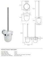 Wandmontierter WC-Bürstenhalter