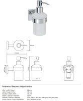 Wall Mounted Soap Dispenser 200 ml – Mateo Basic Collection (Square Mount)