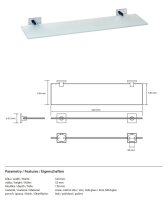 Glasregal 520 mm, Mateo