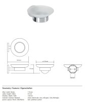 Seifenhalter mit satiniertem Glasteller – Mateo
