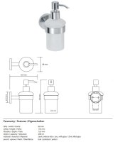 Wall Mounted Soap Dispenser 200 ml – Mateo Basic Collection (Round Mount)